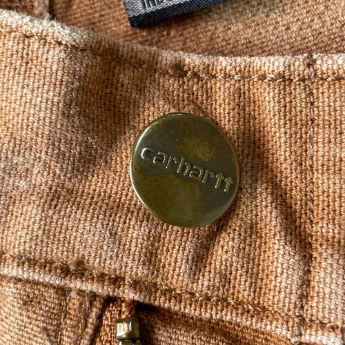 20s ブラウン ダブルニー カーハート Carhartt 32×34 詳細写真9