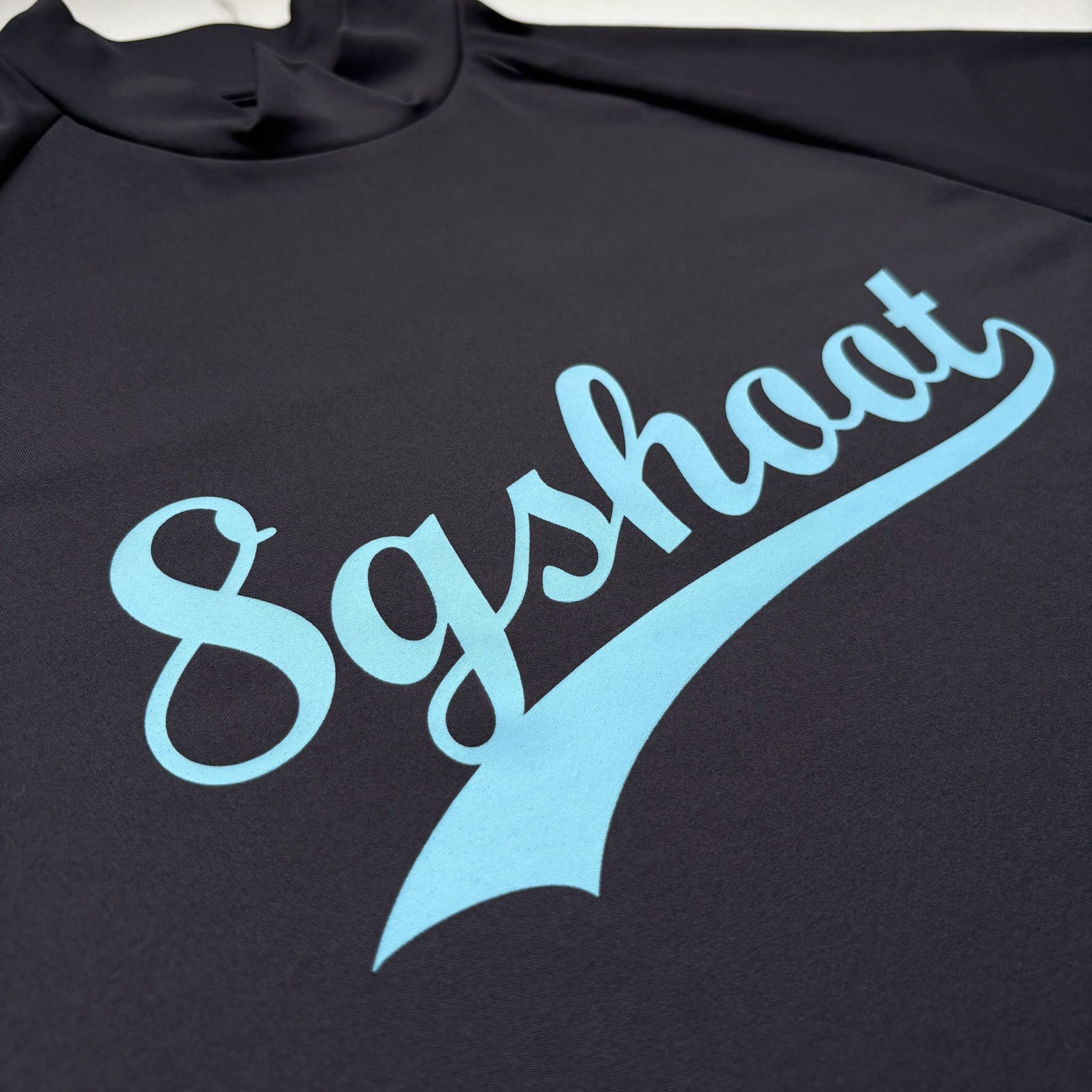 BASEBALL LOGOPRINT MOCK NECK SHIRT - CHARCOAL - | 8G SHOOT WEBSTORE