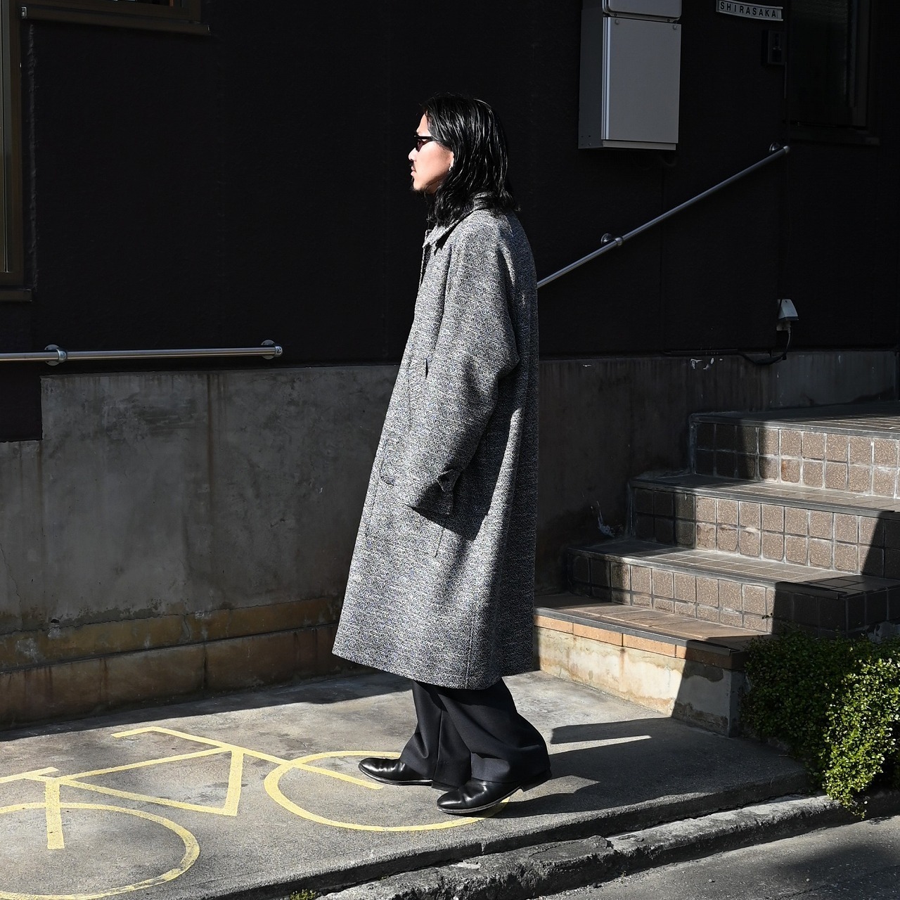 YASHIKI(ヤシキ)Sekkei mohair Cardiganコーディネート