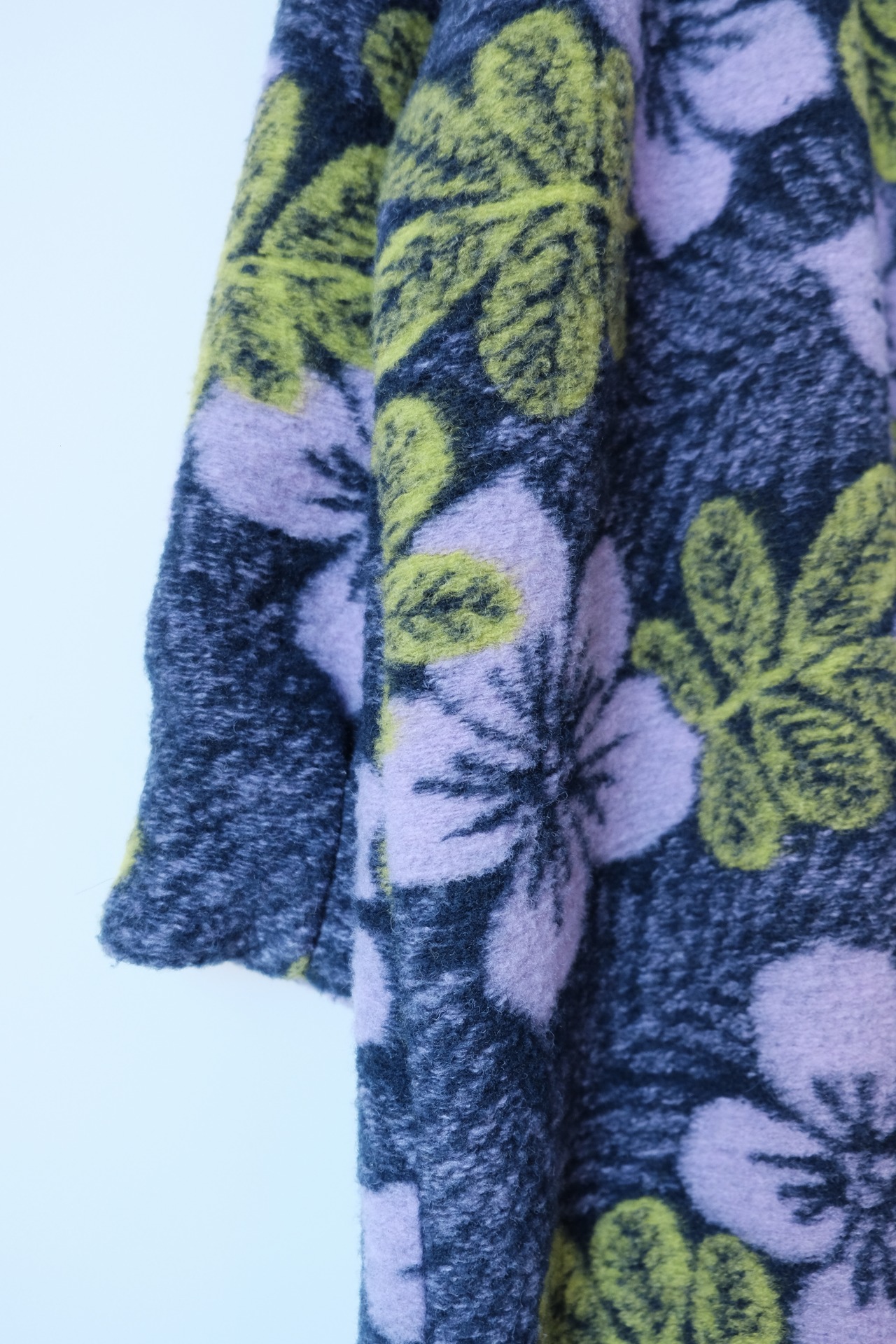 Winter plumeria wool coat