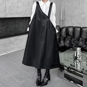 アシンメトリーワイドフレアワンピース　D0378