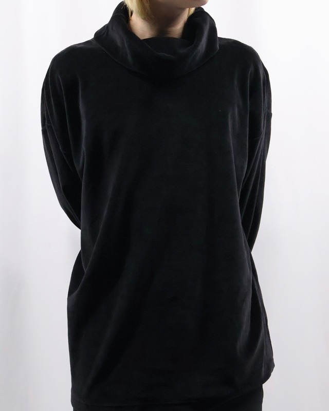 turtleneck velour top