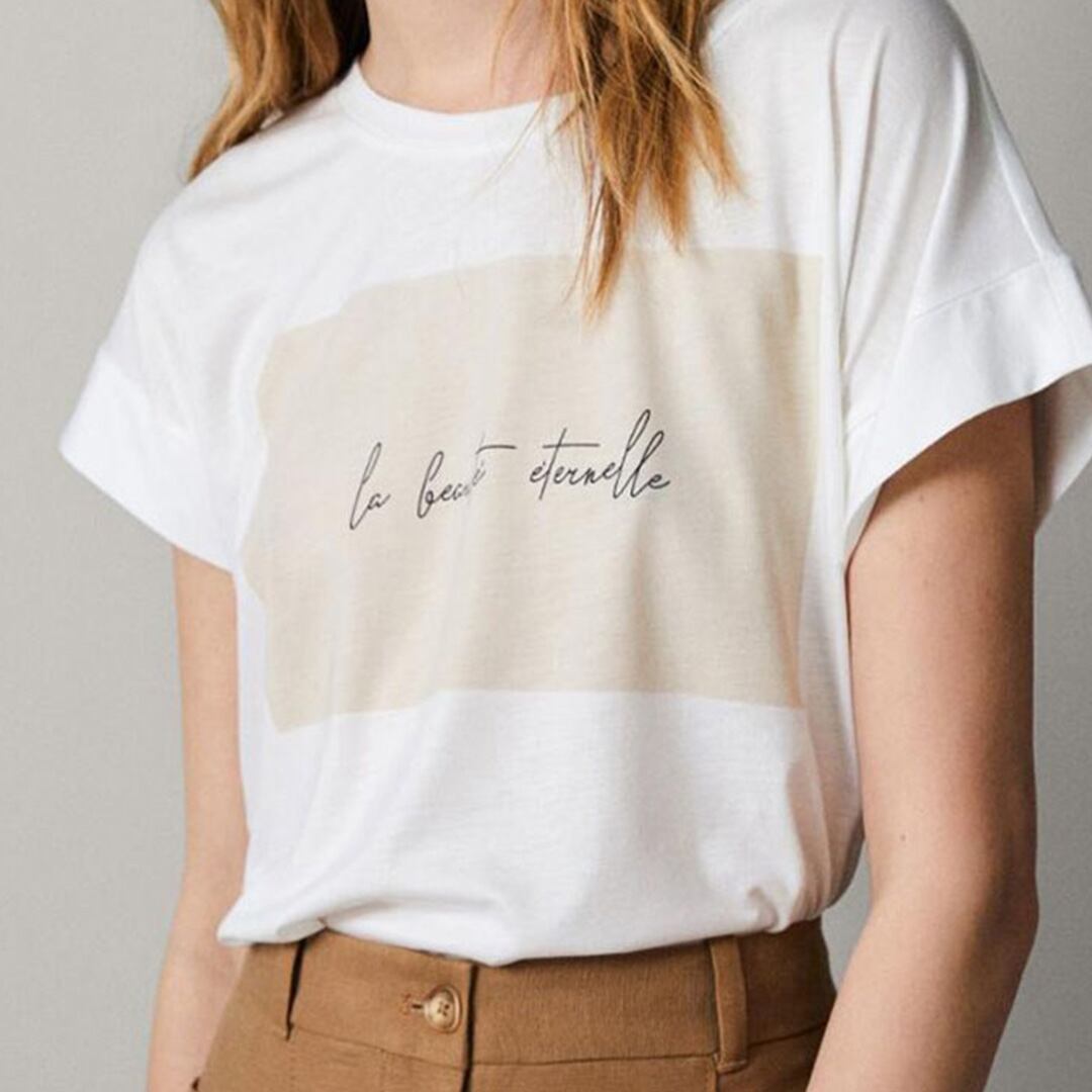 ナチュラルレタリングプリントTee K0172