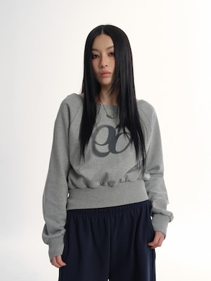 3/21予約発送 [as”on] MANDY SWEATSHIRT / GRAY 正規品 韓国ブランド 韓国通販 韓国代行 韓国ファッション as on ason エズオン アズオン