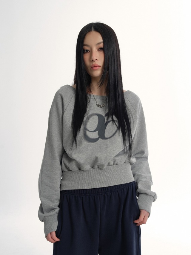 3/21予約発送 [as”on] MANDY SWEATSHIRT / GRAY 正規品 韓国ブランド 韓国通販 韓国代行 韓国ファッション as on ason エズオン アズオン
