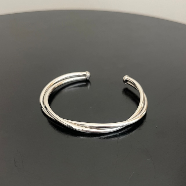 twist silver bangle from Mexico