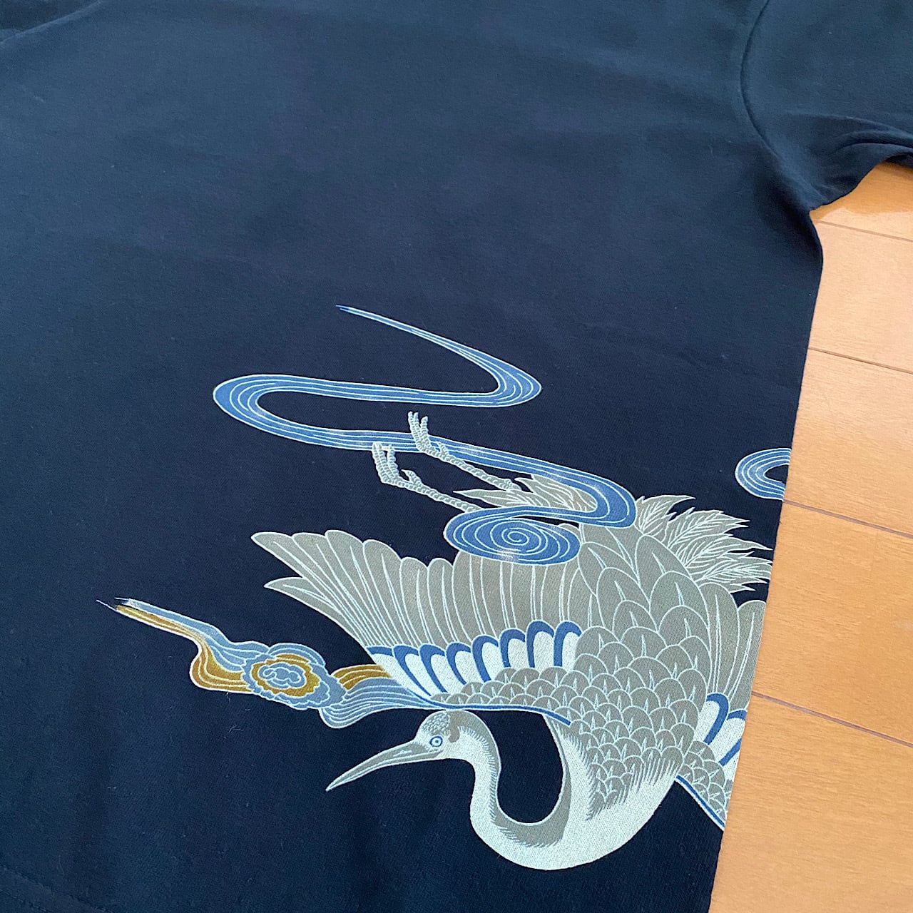 tsuru crane x dragon embroidered T-shirt