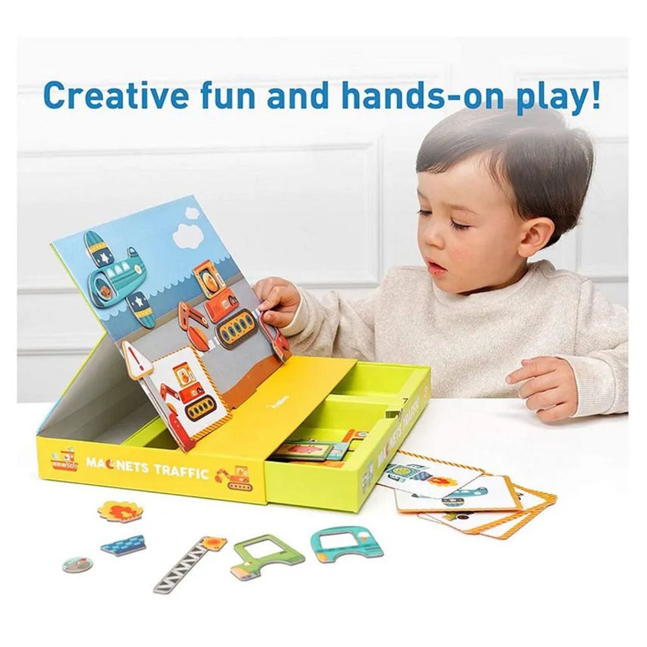 Mideer toys ミディアトーイ マグネットパズル トラフィック 車