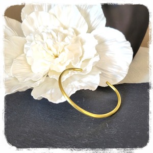 Brass Bangle round line