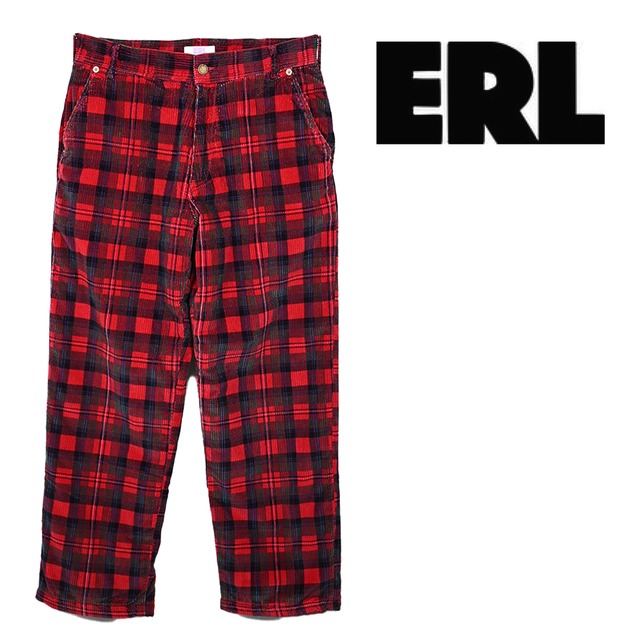 ERL / イーアールエル UNISEX PLAID CORDUROY PANTS ERL05P002-1