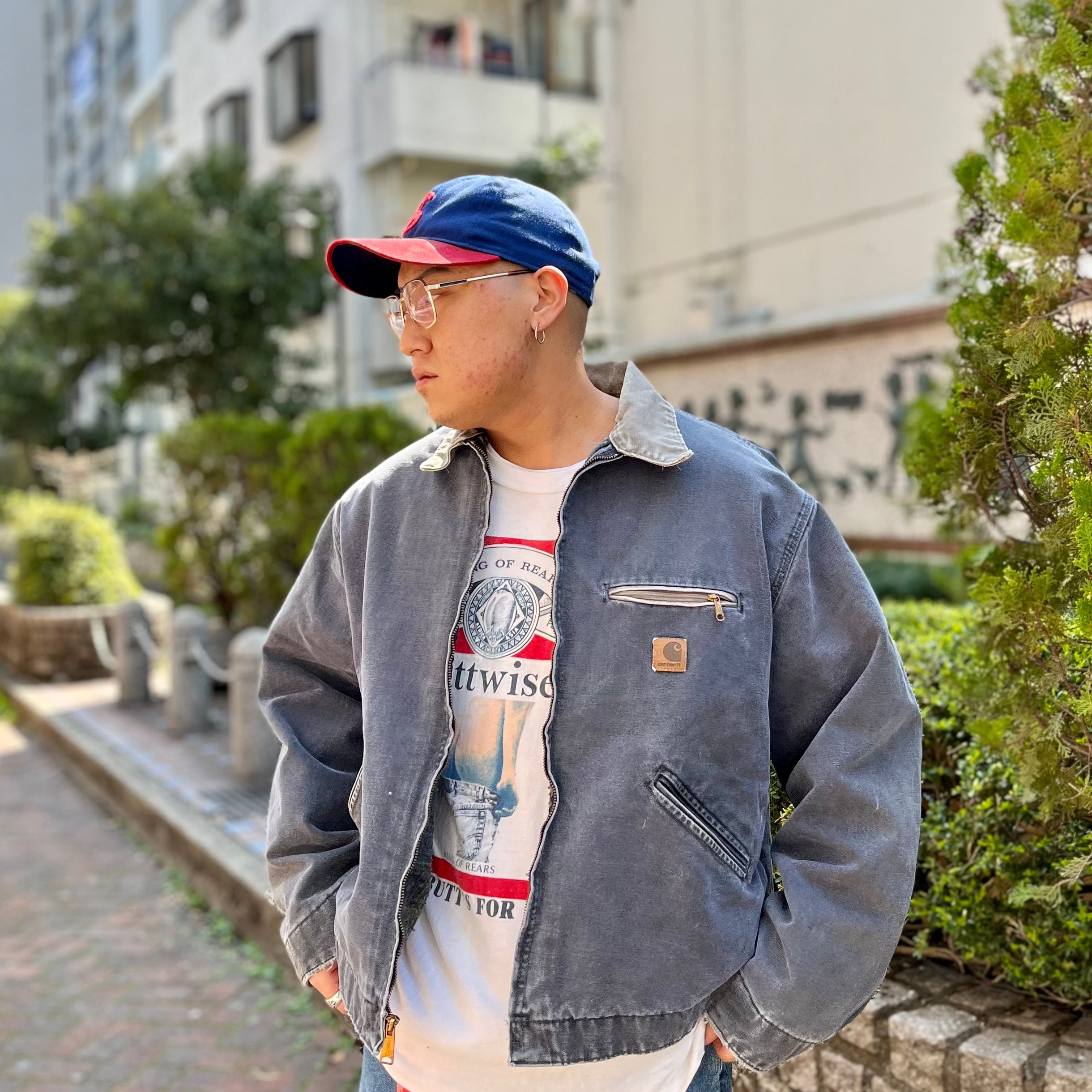 90年代 size : XL【 Carhartt 】カーハート デトロイトジャケット ワークジャケット ダック地 チャコールグレー 古着 古着屋  高円寺 ビンテージ