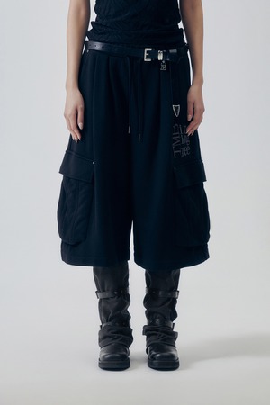 [TREEMINGBIRD] Sweat Cargo Shorts [ Black ] 正規品 韓国ブランド 韓国通販 韓国代行 韓国ファッション TRMNGBD tmb TREEMING BIRD トリミングバード 日本 店舗