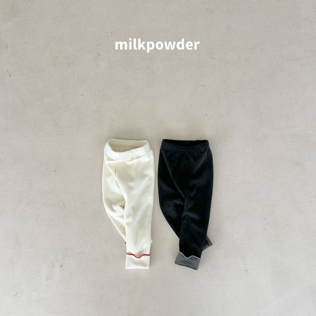【取寄】milkpowder｜teddy leggings｜テディレギンス｜5-15｜kids&jr｜25 winter