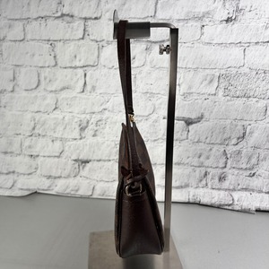 LOUIS VUITTON ヴィトン ダミエ　メイクポーチ レザー ハンドバッグ ブラウン A-13725