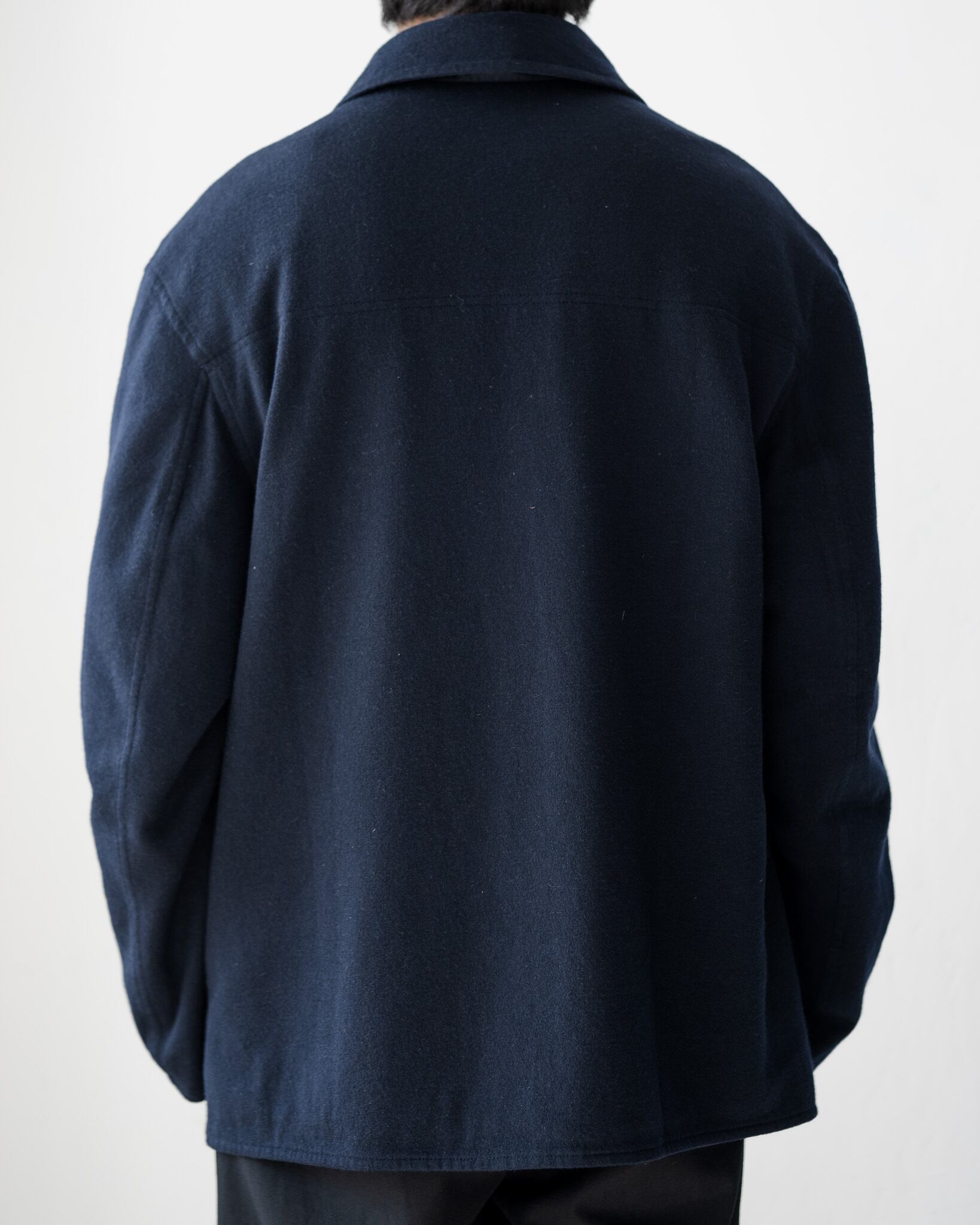 90's] Hermès Reversible Cashmere Jersey × Nylon Zip Jacket