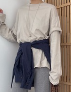 【新作5％OFF・3日間】Simple Layered Tops_4colors