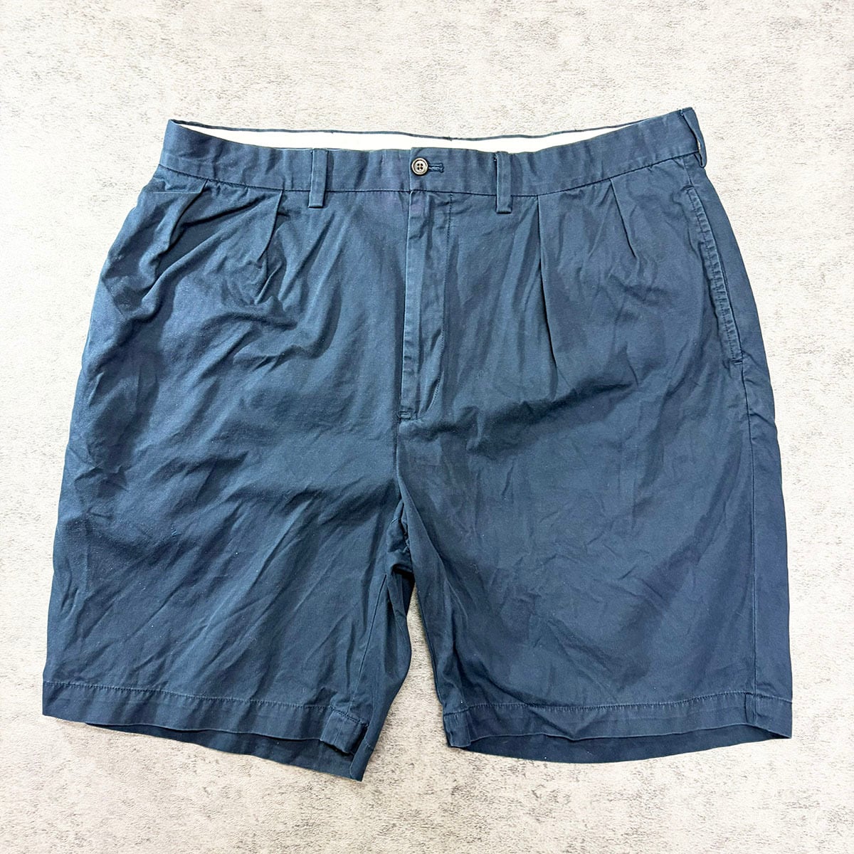 古着 RRL ダブルアールエル ショートパンツ w33 ネイビー系 ボタンフライ RALPH LAUREN メンズ RRL ダブルアールエル ショートパンツ w33 ネイビー系 ボタンフライ