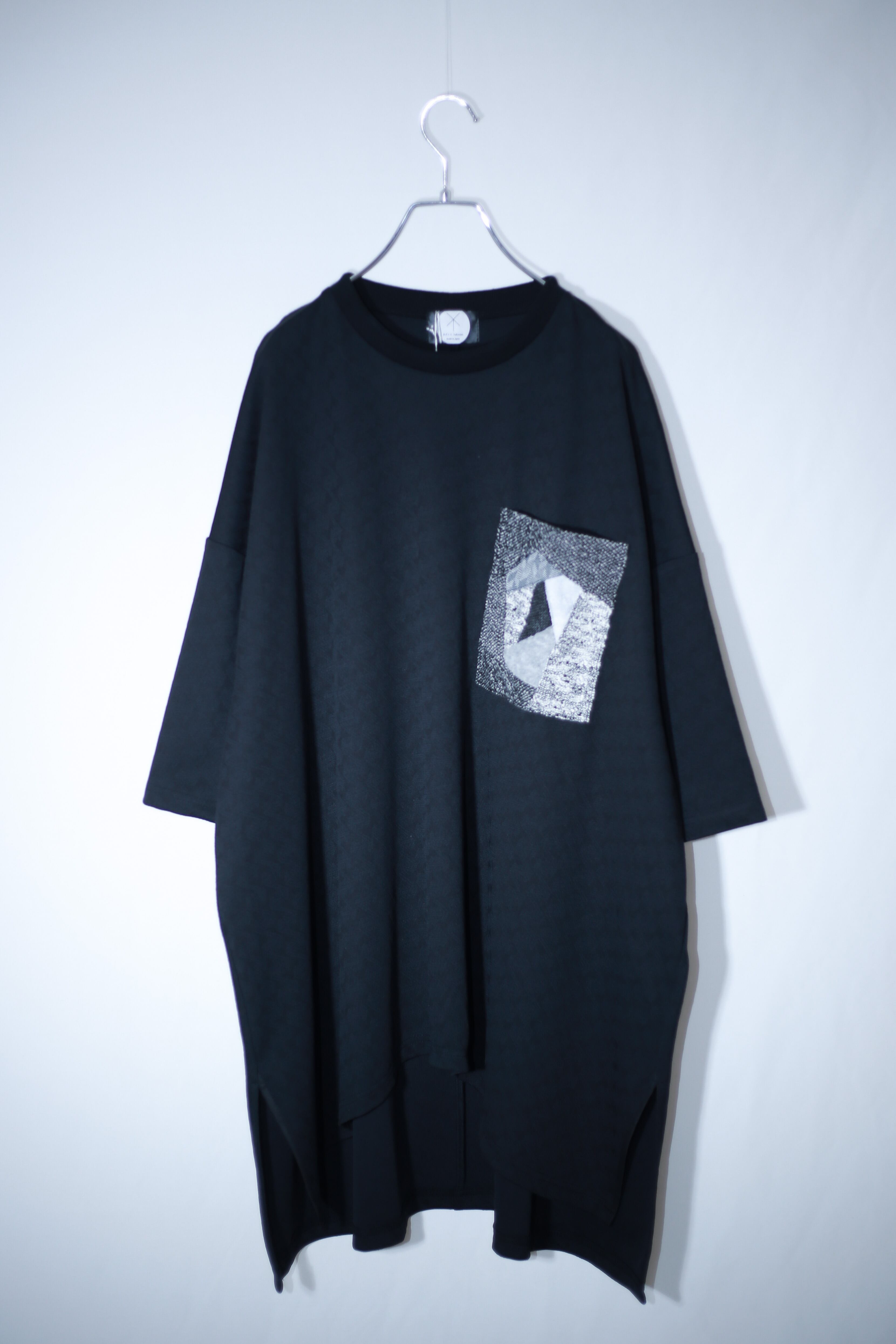 Slit-T-shirts Pkt (black)