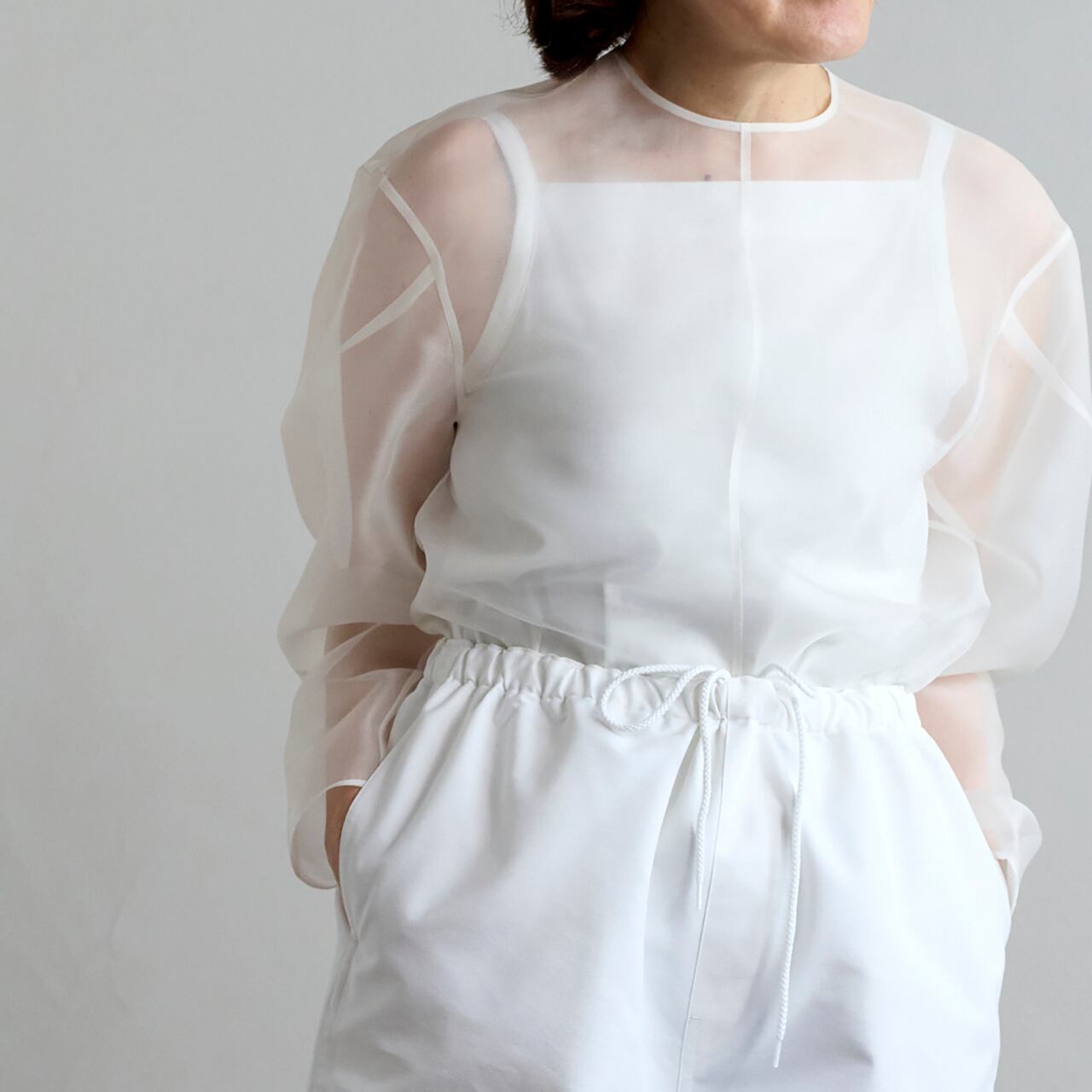 40%off sale!】LOEFF ロエフ シルク オーガンジーブラウス