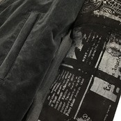 【bomber31】M sizeリバーシブル中綿ボンバー Velour × leather original print BOMBER JACKET
