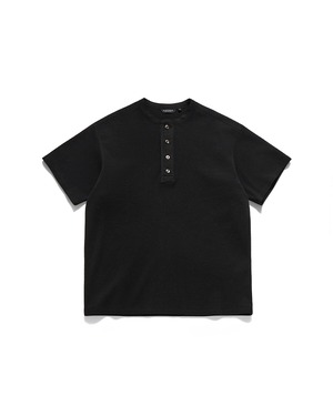 [EASTLOGUE] ANCHOR LINE HENRY NECK T-SHIRTS / BLACK 正規品 韓国ブランド 韓国ファッション 韓国代行 イーストローグ 日本 店舗