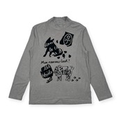 CASTELBAJAC カステルバジャック ボーダー ハイネック 長袖 Tシャツ 48/グレー系 メンズ