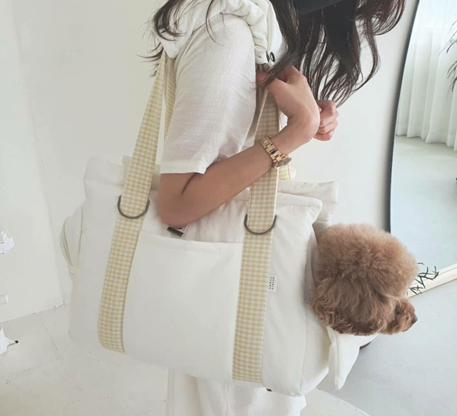 予約【DOUBLE COMMA】THECOM BAG (Ivory) | haneulpet
