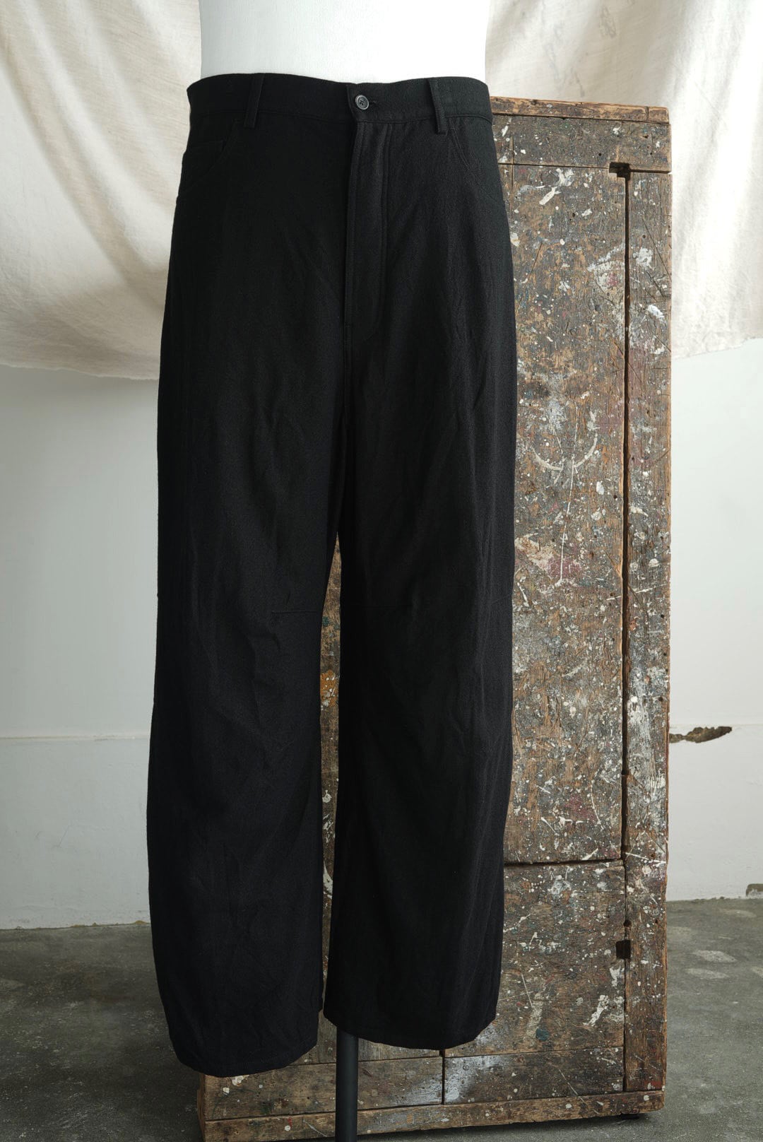 FORME D'EXPRESSION - BAGGY 5 POCKETS PANTS SKEWED (BLACK)