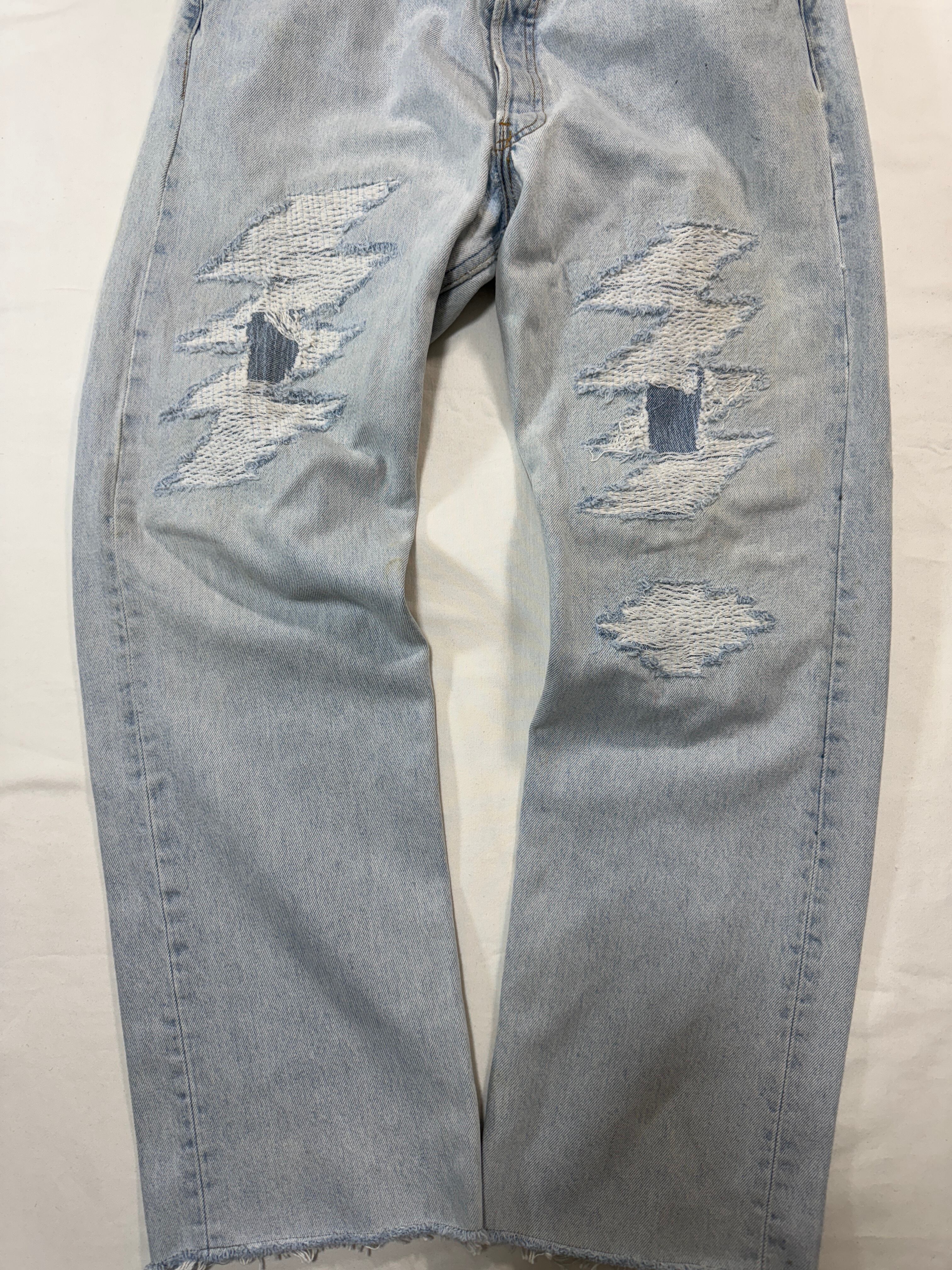 rrv07 W36 L30 Levi's 501 USA製 90s Grunge Repair Denim | yoused