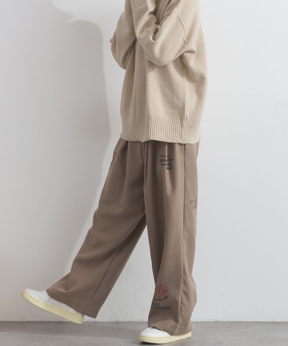 K54012 微起毛ツイルマルチロゴタックパンツ / Brushed Twill Multi