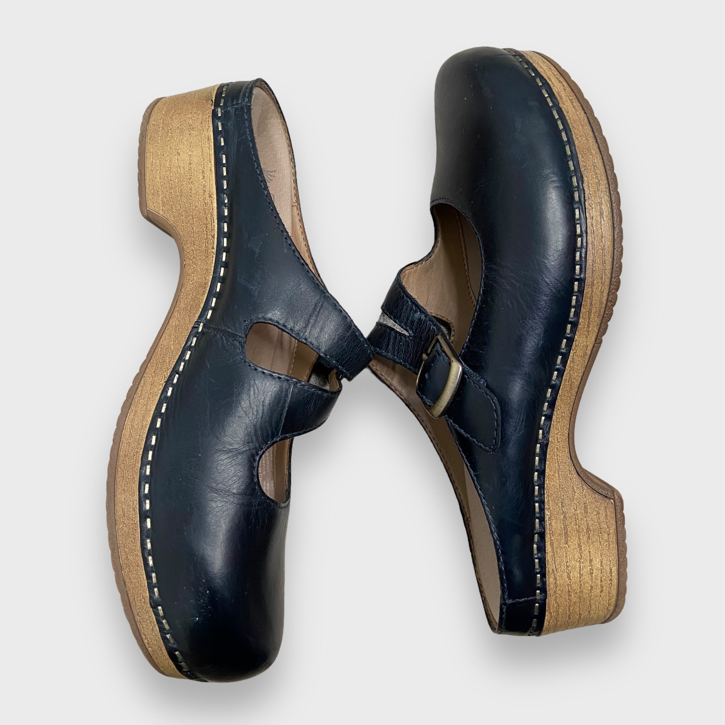 dansko ブリットニー レザーストラップシューズ ブラック 24.5-25 