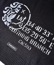 バックペイントオーバーサイズニットベスト (BLACK) CQ-47035