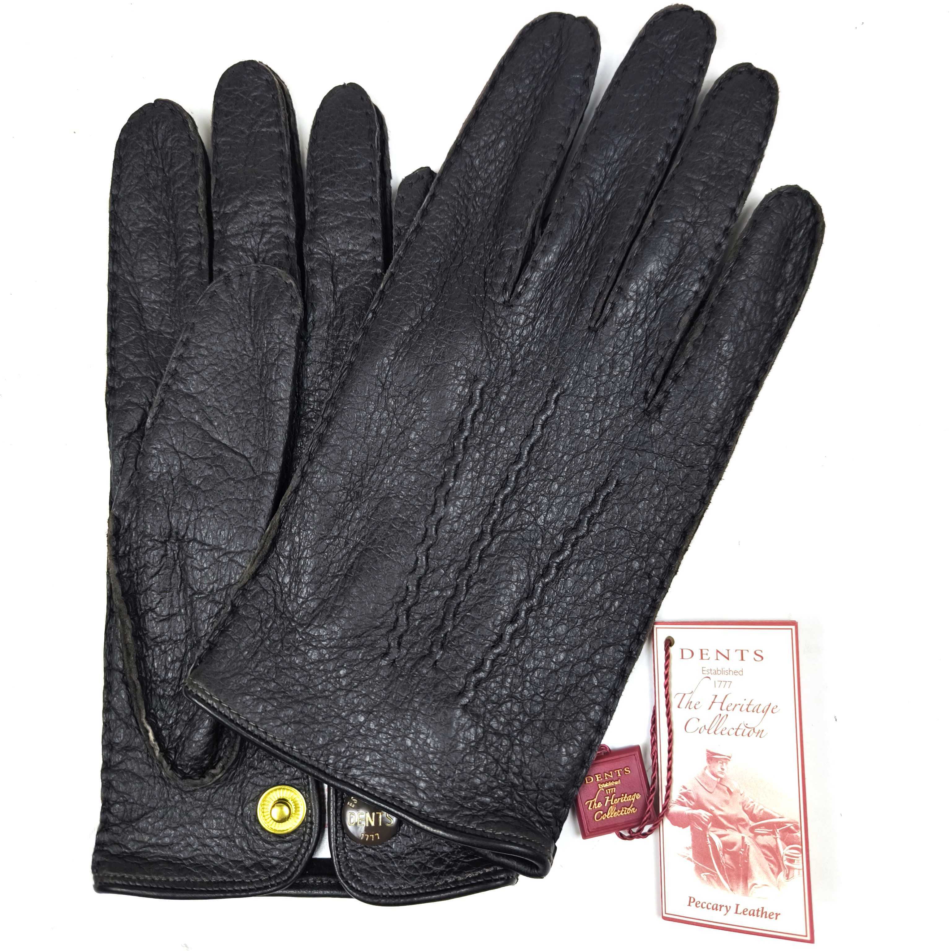 ★定価11.7万円超・新品未使用★ デンツ DENTS ペッカリーアンライニンググローブ 手袋 ダークブラウン サイズ8(Mサイズ相当) 純正BOX付
