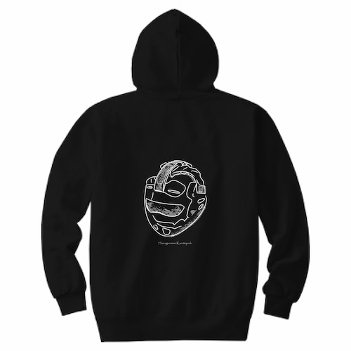 hanagurumaパーカー メンホーVer. color：ブラック【受注生産】