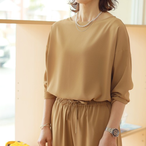 Dignite collier (ディニテ・コリエ)　ストレッチエアリーシフォン ブラウス