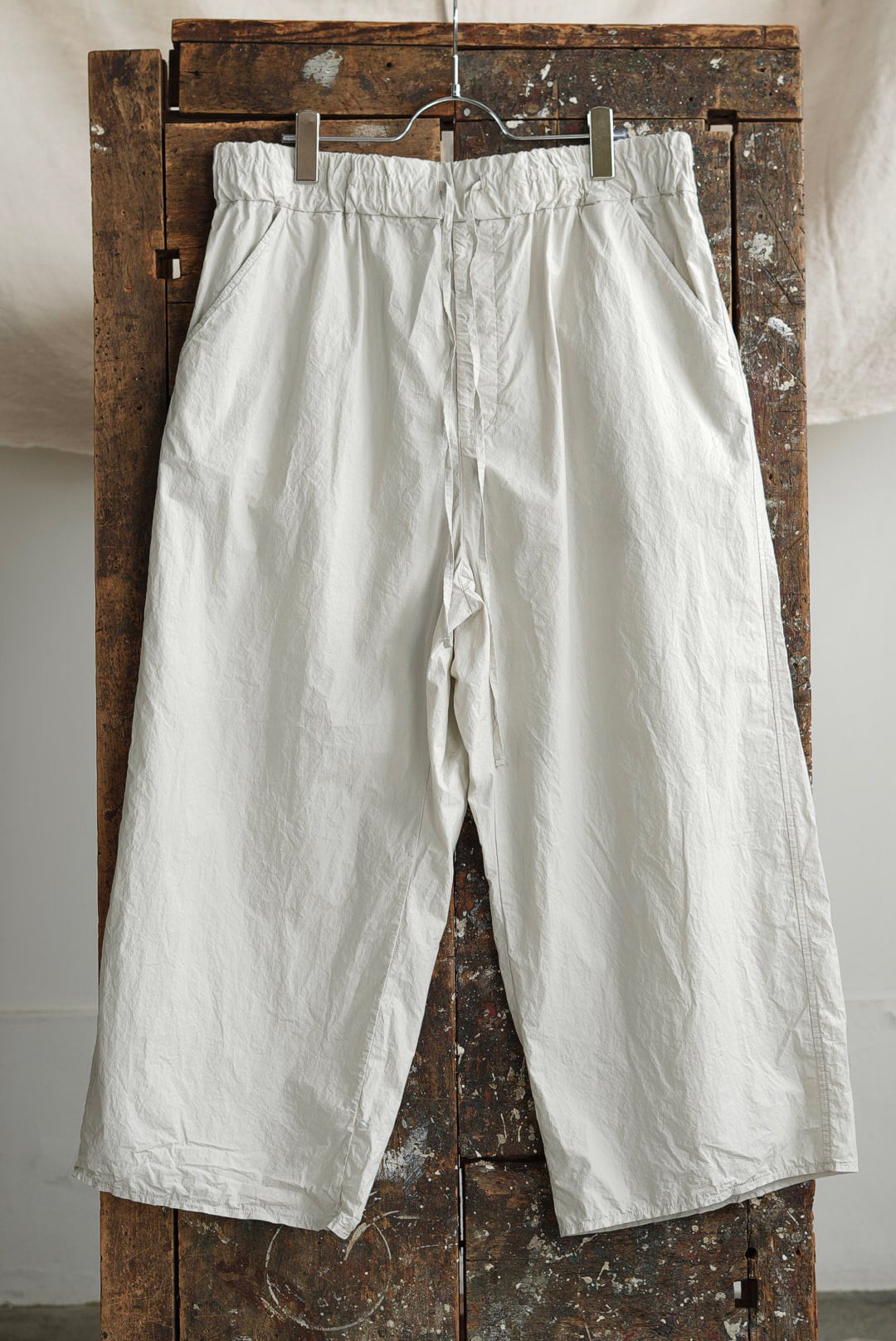 ALBUM DI FAMIGLIA - 23_178 WIDE&SHORT TROUSERS TC / PEBBLE