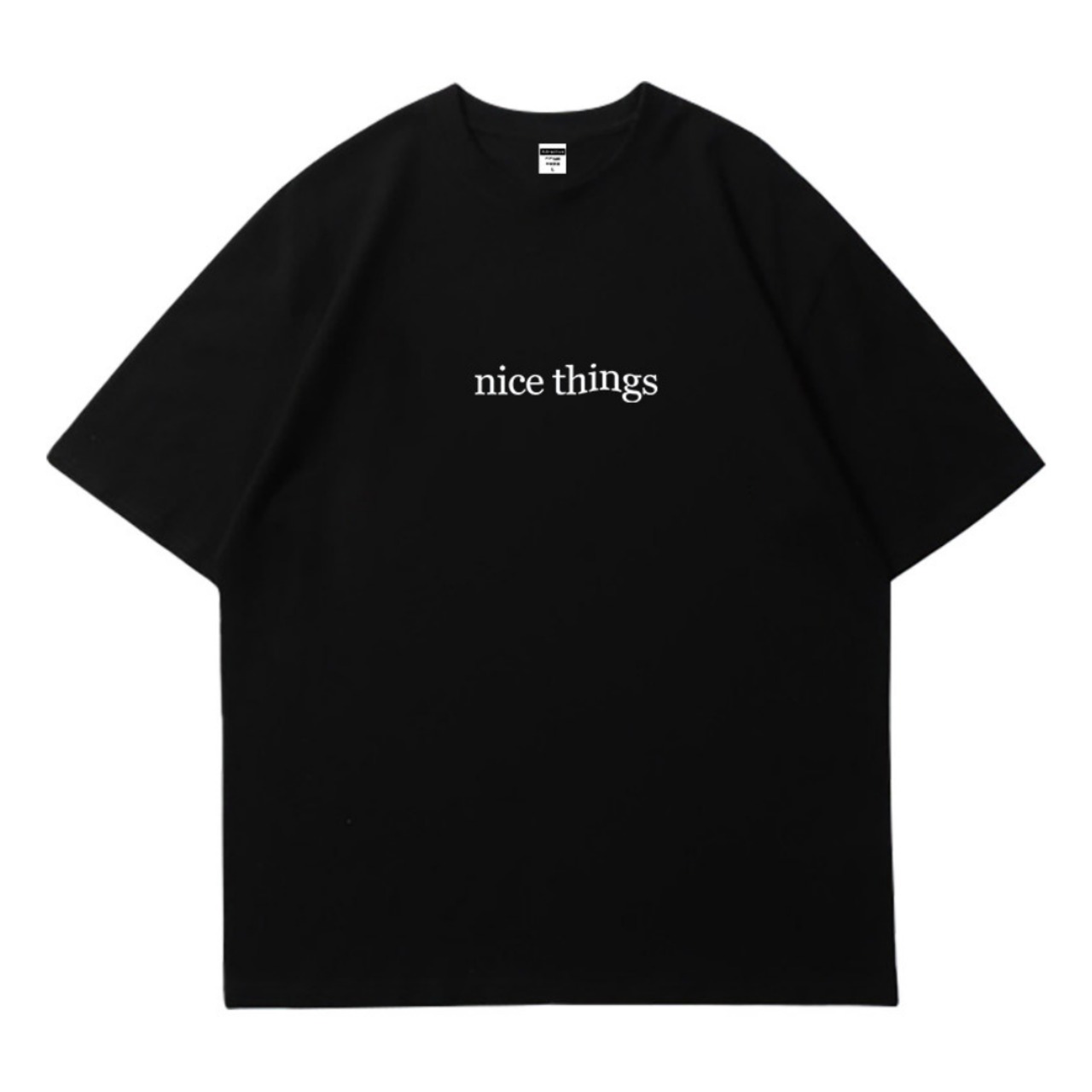 Black relaxed style T-shirt (ME347)