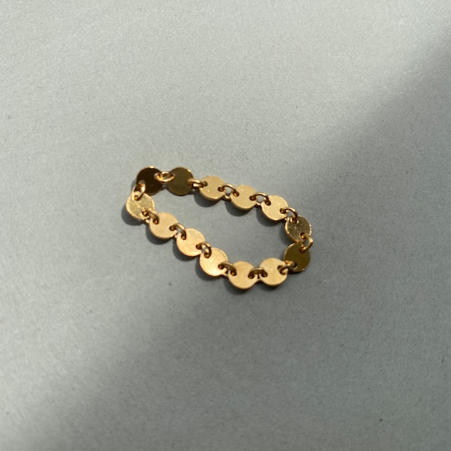 Round chain ring gold
