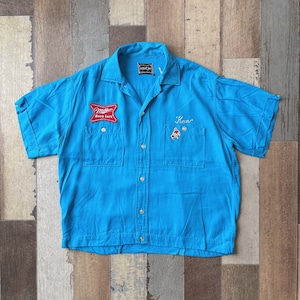 50's the shirt  jac 開襟 ボーリングシャツ レーヨン 短丈