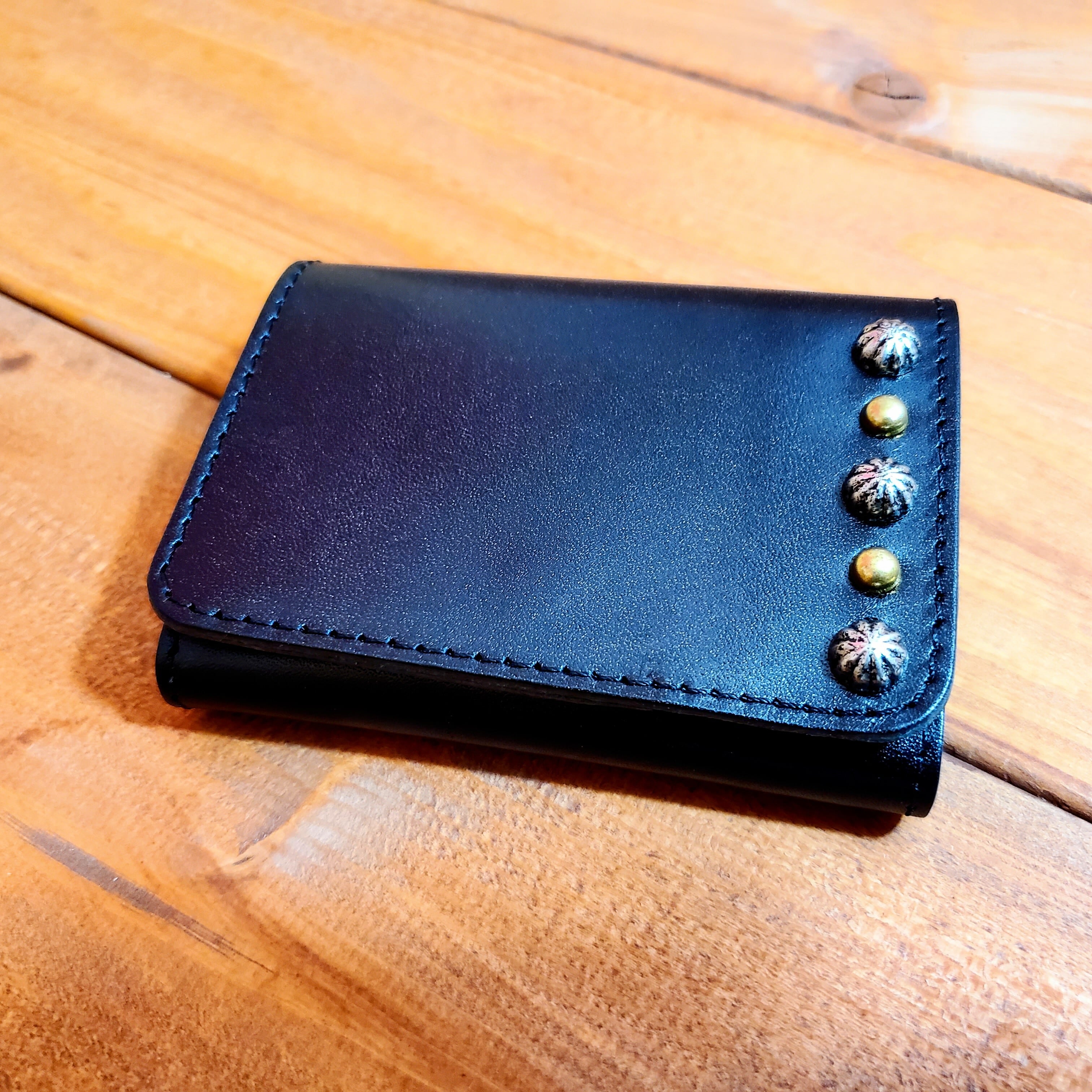 栃木レザー スタッズミニウォレット（no.1）
