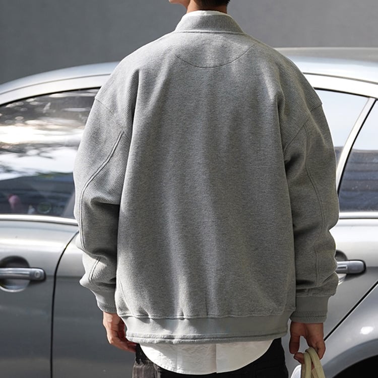 ★WAFFLE CARDIGAN V-NECK SWEATER　　　23365