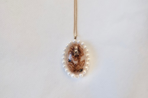 retro  pendant【flower brown】