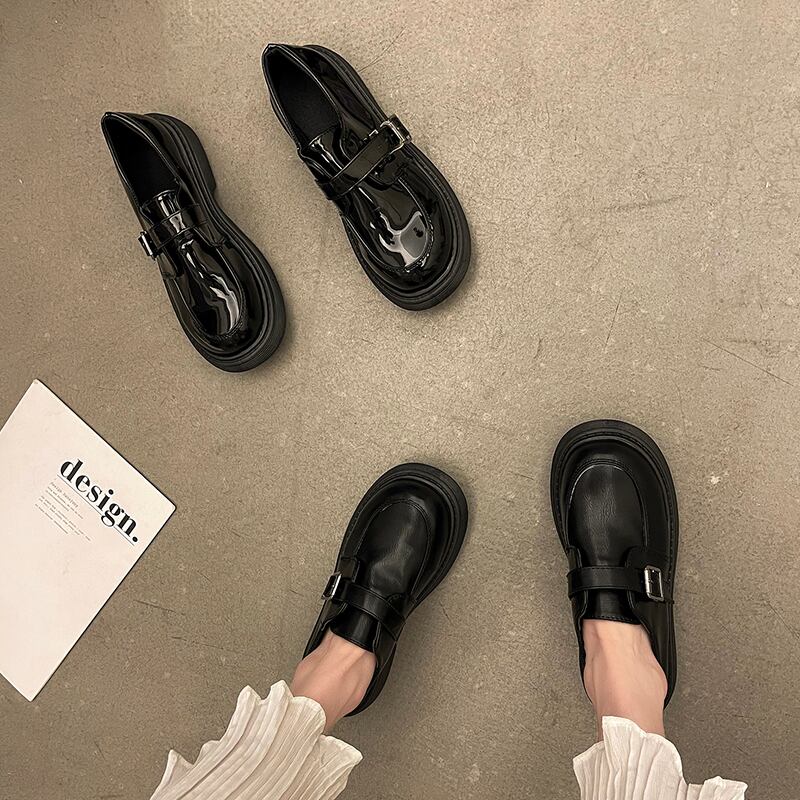 レザーサマーベルト バックルレッドスタンダードシングル 靴 シューズ レトロ 夏物 ハーネス 部族の婦人靴85765228294