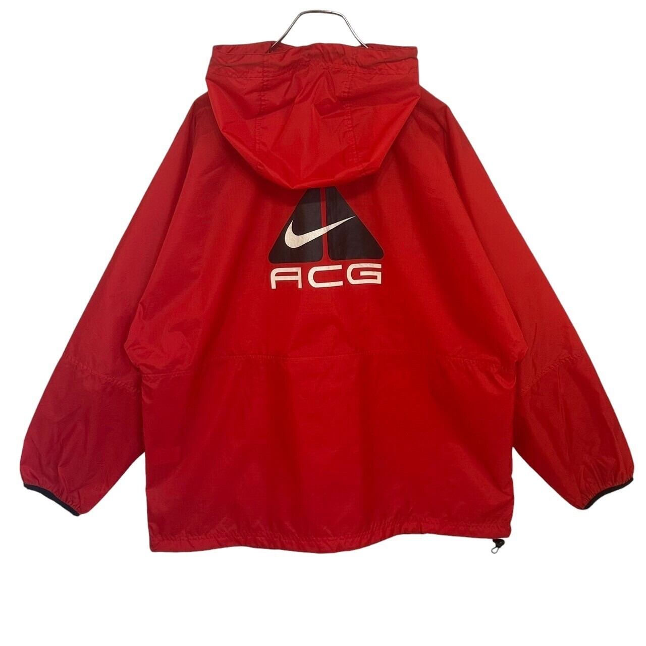 NIKE ACG ナイロンジャケット L ハーフジップ 刺繍ロゴ アノラック  