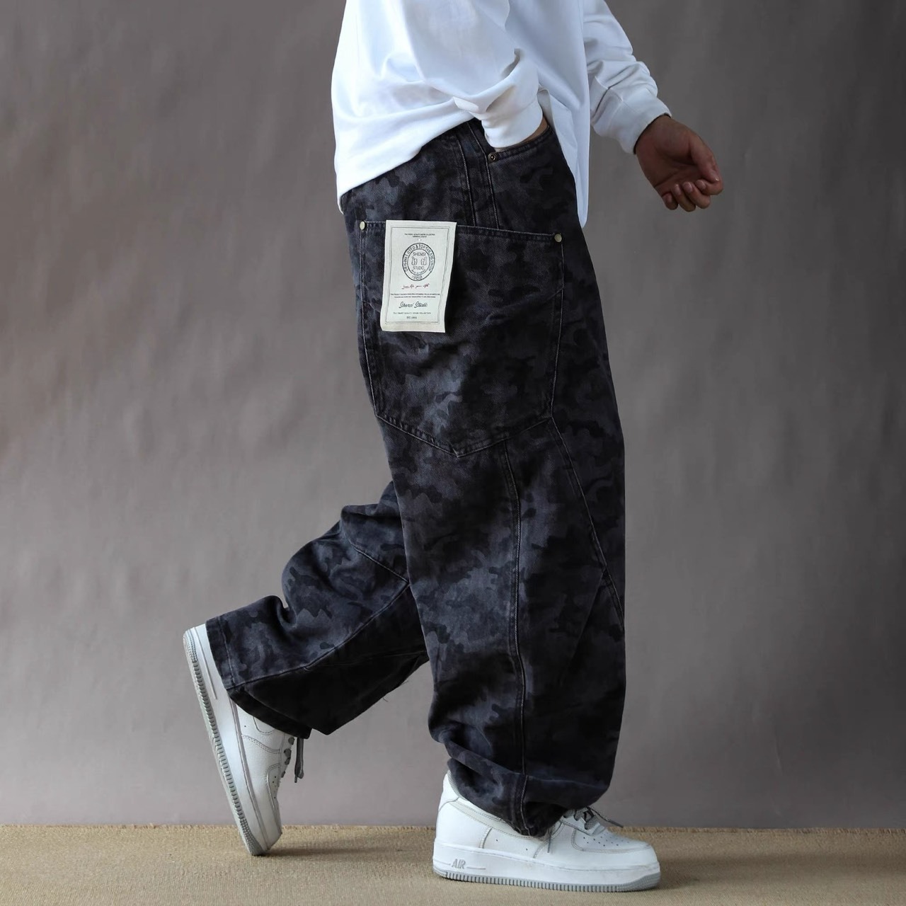 Military pattern baggy pants 1228 - 1