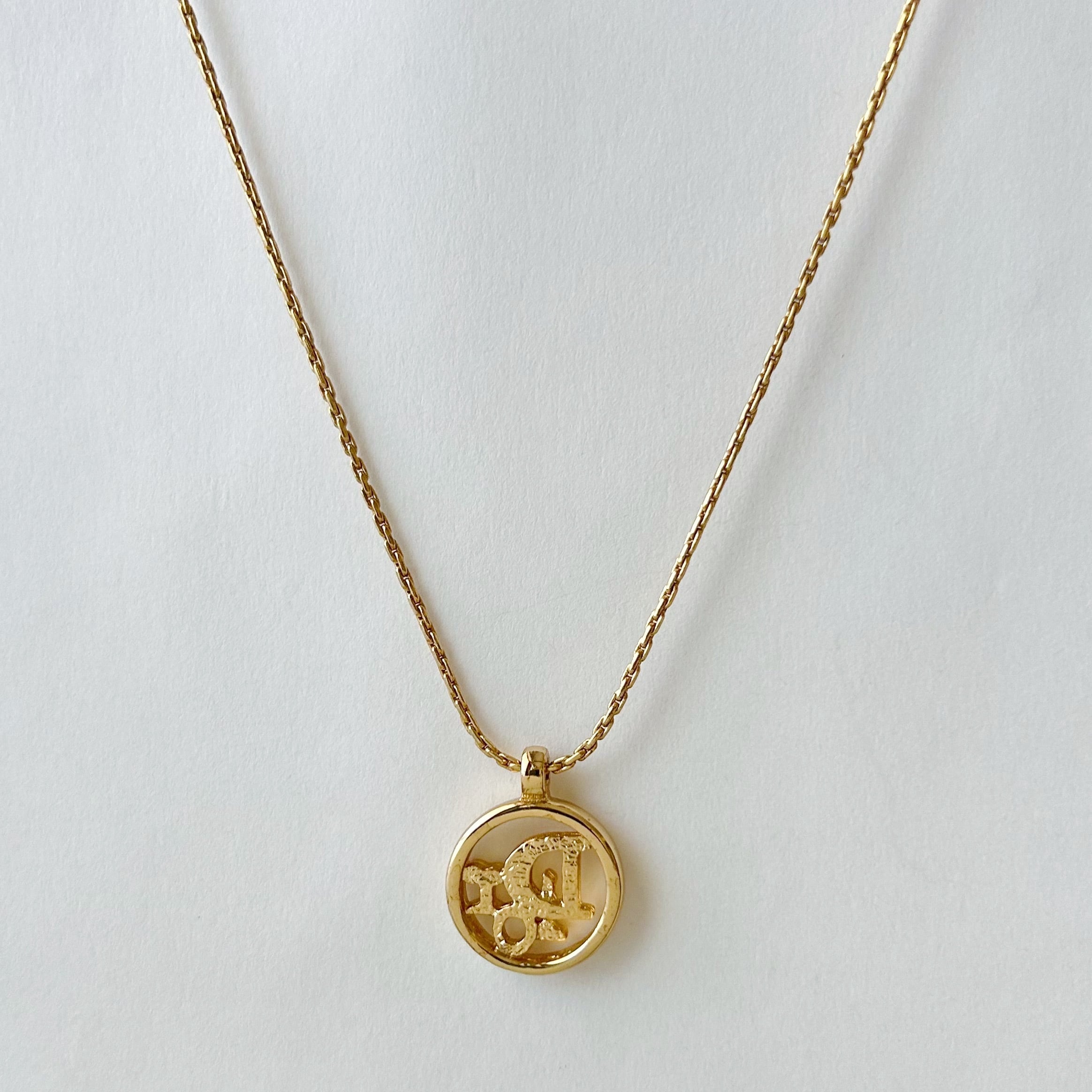 N6297】Christian Dior logo cut out necklace/クリスチャンディオール