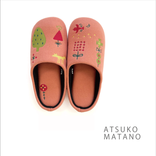【ATSUKO MATANO（マタノアツコ）】スリッパ「小さな森」