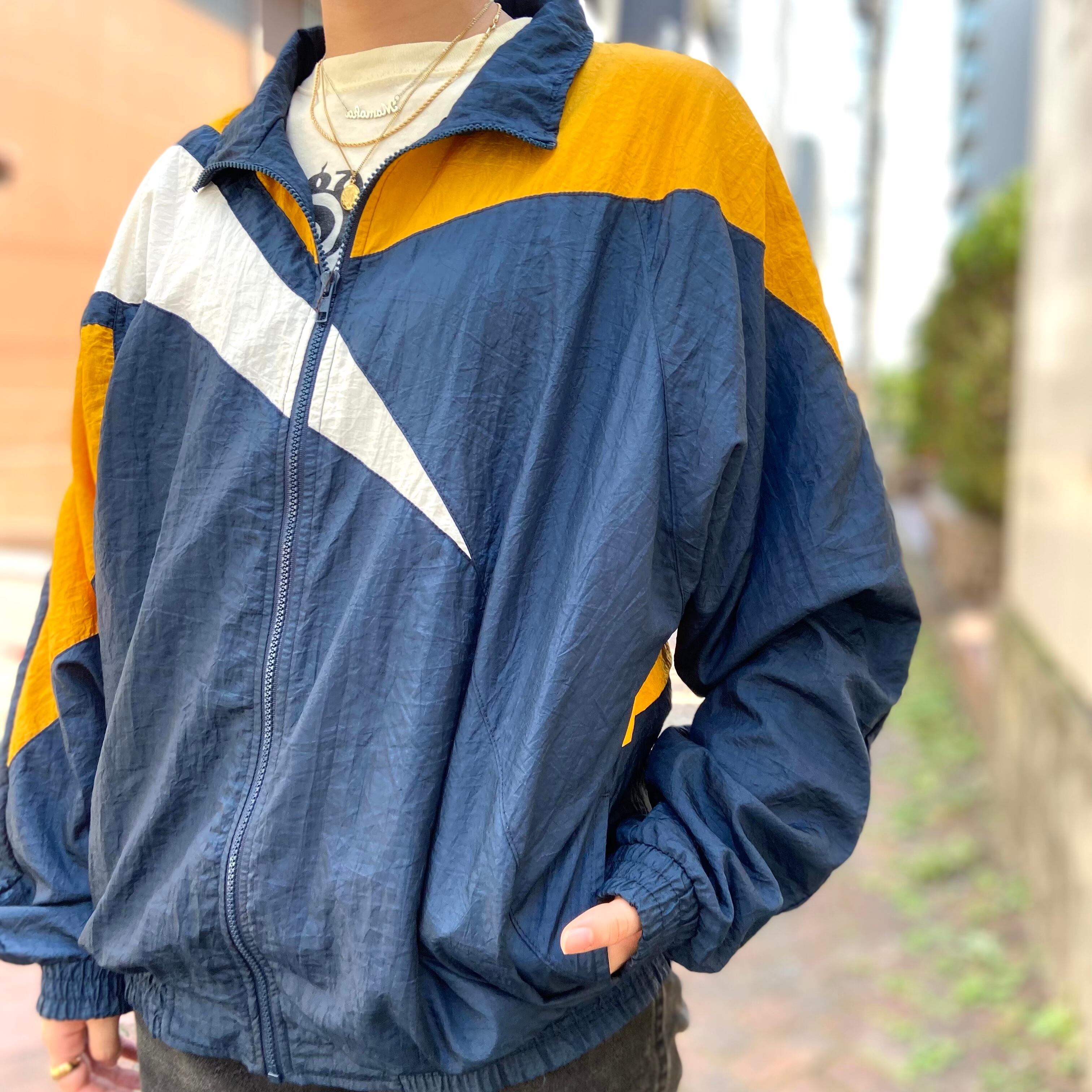 【人気☆BRITTANIA】青　黄色　紺　ダウンジャケット　パーカー　Mサイズ