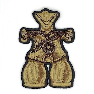 土偶「仮面の女神」の刺繍ワッペン