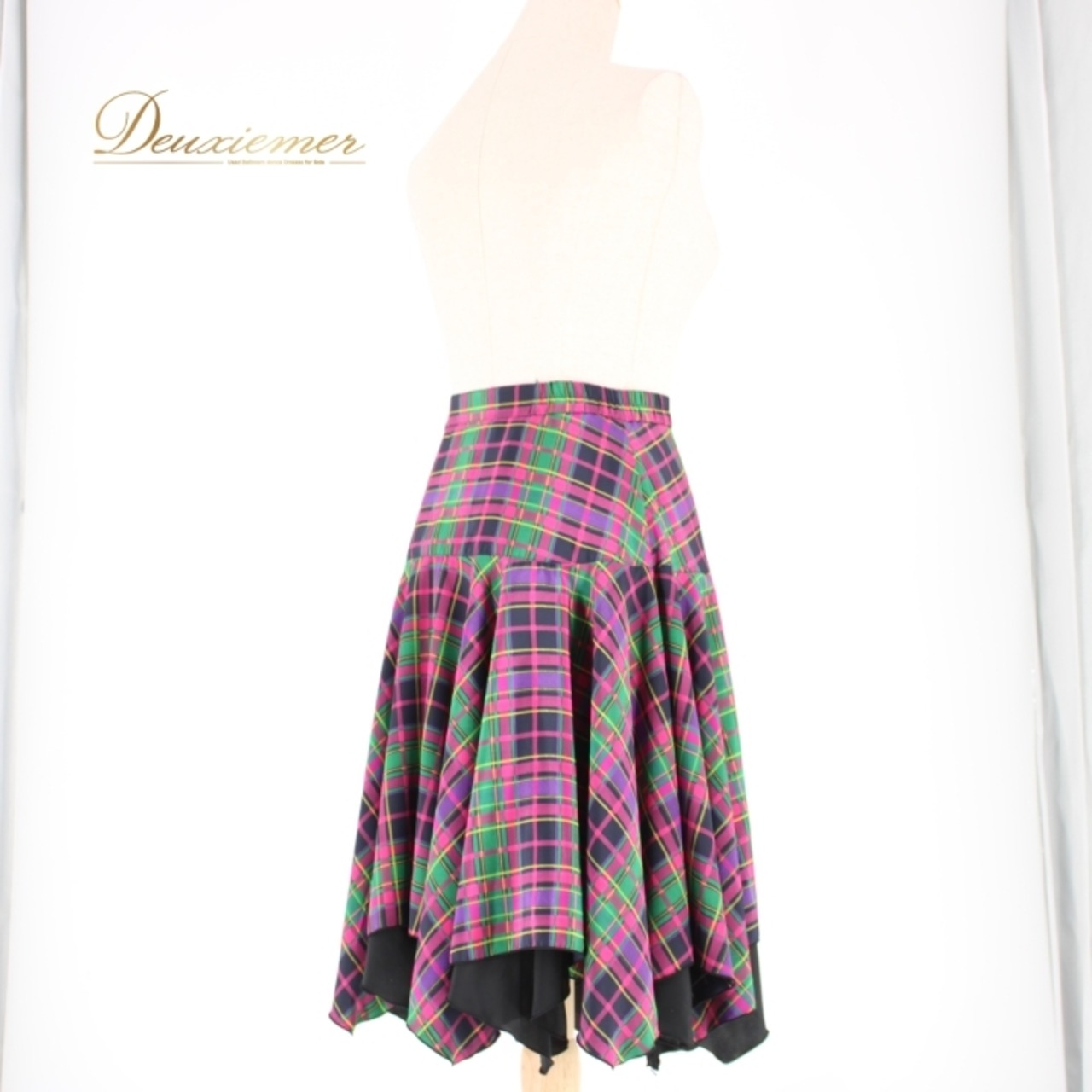 社交ダンス 衣装 スタンダード スカート レッスンウェア 練習着 PROCEEDS プロシーズ 緑 紫 黒 黄色 グリーン系 パープル系 ブラック系 ピンク系 イエロー系 カラフル チェック柄 スカート 社交ダンス ウエスト伸縮性 フェミニン ダンスウェア ダンス練習 スポーツウェア 発表会 イベント用 ファッション レディース ステージ衣装 おしゃれ おすすめ コーディネート